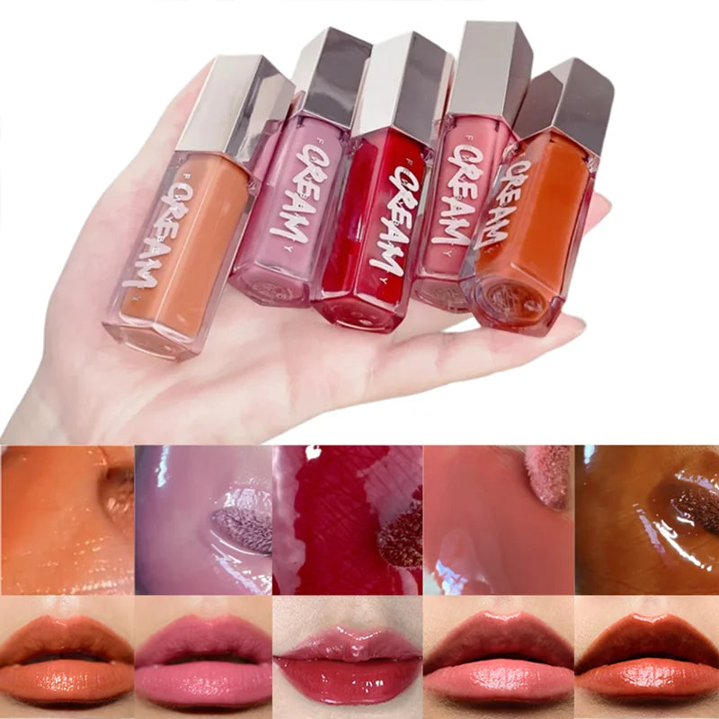 FB Gloss Bomb Cream Heat High Shine Lip Gloss Glitter Moisturizing Plumper Long Lasting Liquid Lipstick 9ml