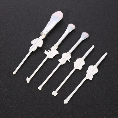 5pcs/set Animal Crossing Anime Cartoon Makeup Brush Set Newest Foundation Blending Brush Female Makeup Tool Anime Cosplay Prop